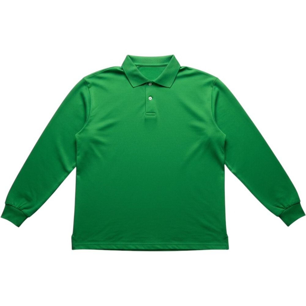 HPI Polo Shirt Mens 2XL Green Publix Long Sleeve Lightweight Polyester Knit Top
